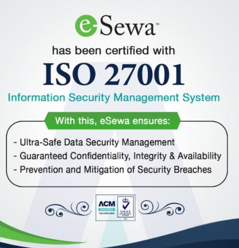 eSewa receives ISO 27001: 2013 accredited certificate