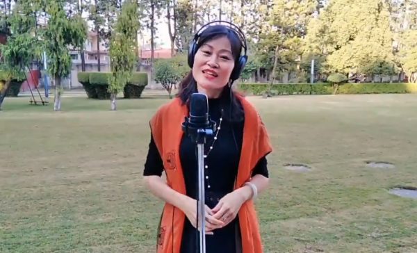 Chinese ambassador to Nepal Hou Yanqi extends her Dashain wishes singing ‘Resham Firiri’