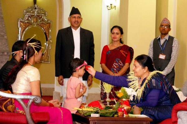 President Bhandari not offering tika to public this Dashain