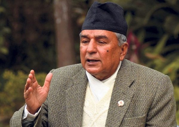 Nepali Congress leader Ram Chandra Poudel in isolation