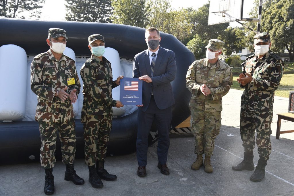US provides raft boats to the Nepali Army