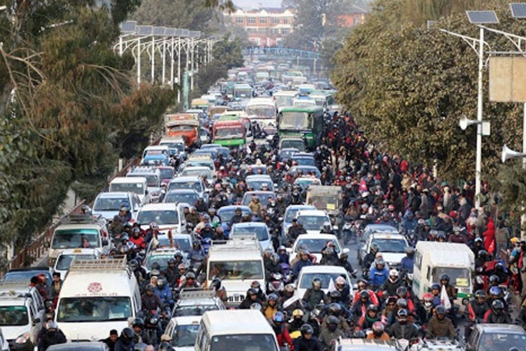 Lack of wide roads in Kathmandu Valley posing challenges in traffic management