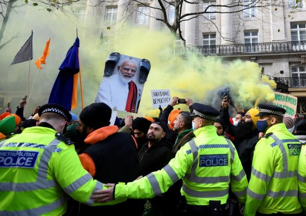 Protest in London supporting Indian farmers