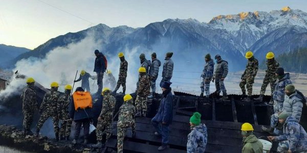 Fire at Humla Airport engulfs residential quarters