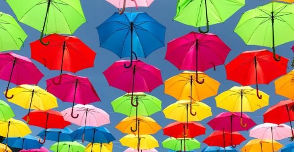 Umbrella Street in Patihani attracting domestic tourists