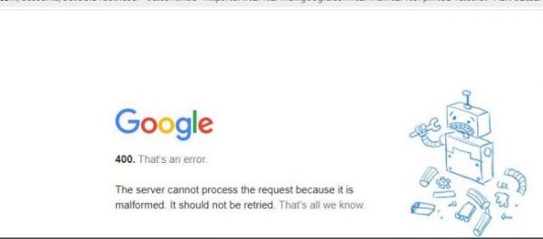 Google server down