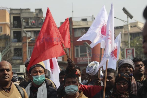 Huge Demonstration by Prachanda-Nepal group