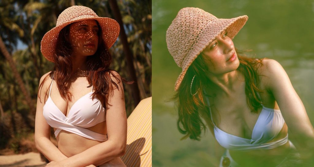 Sanjeeda’s beach pose in white brallet goes viral