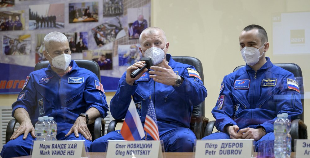 Three US-Russian astronauts to go for a new space mission