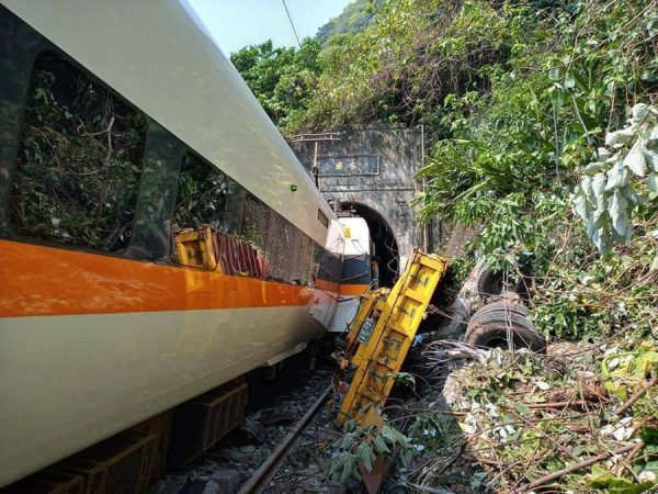 Train derails in Taiwan leaving 50 dead and scores injured
