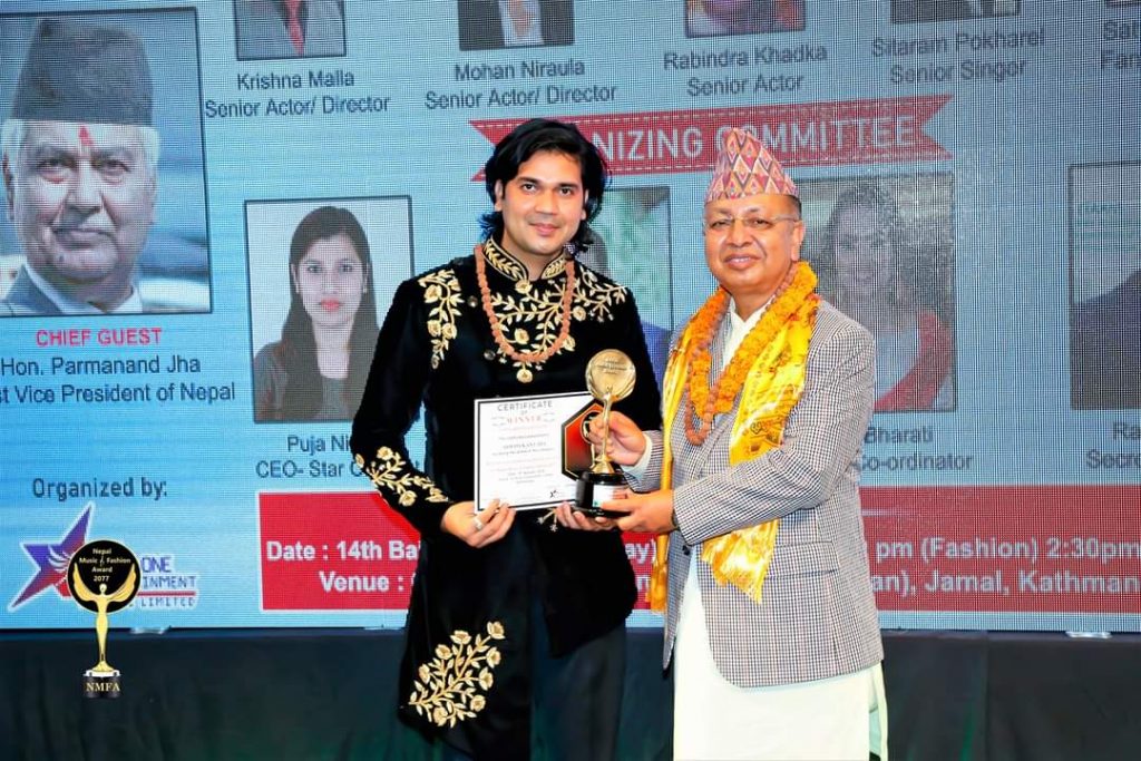 Ashwini wins “Best Choreographer” at Nepal Music and Fashion Award 2021