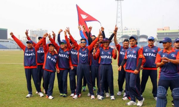 Nepali Men Cricket team defeats Oman in ICC World Cup League 2