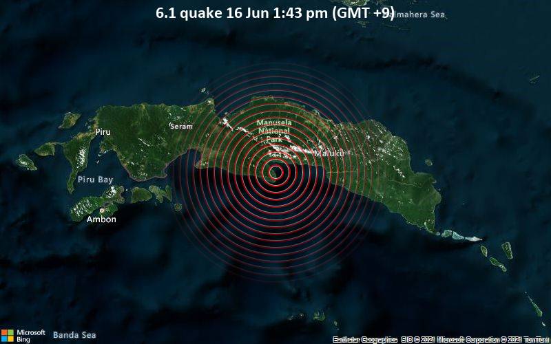 6.1 magnitude earthquake strikes Indonesia