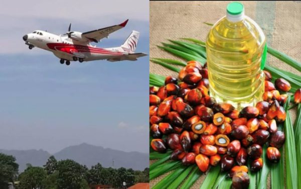 Indonesia flies Airplane with refined “Palm oil”