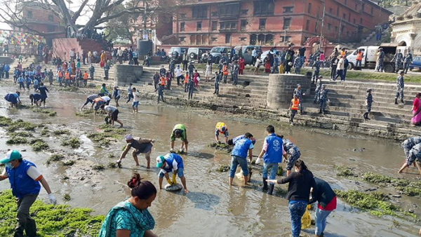 Improper management of Pashupati Aryaghat disappoints Bagmati campaigners