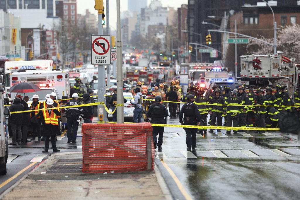 Five shot and thirteen injured in New York subway shooting