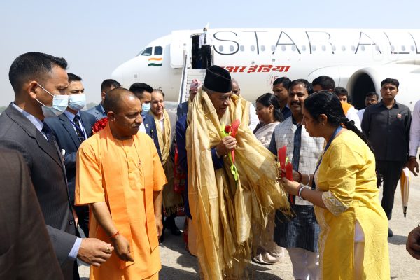 PM Deuba lays foundation for old-age home in Varanasi