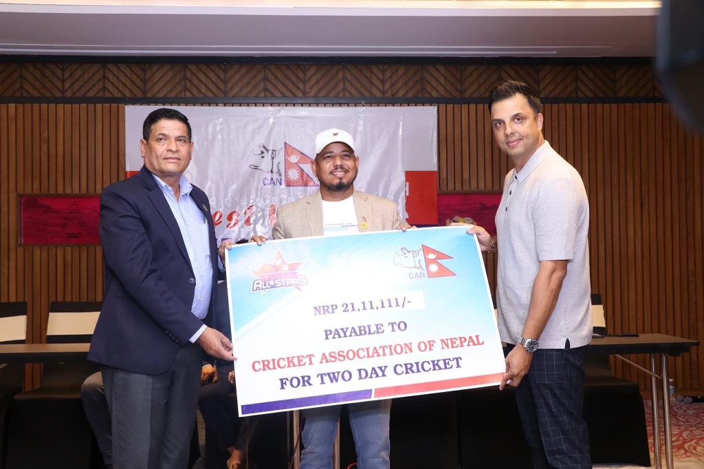 CAN receives 2.1 million assistance from US-based cricket club “Nepali All-Stars”