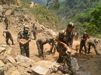 Nepali Army hands over Hawadanda-Dobhan road; Two municipalities in Gorkha now connected to road network