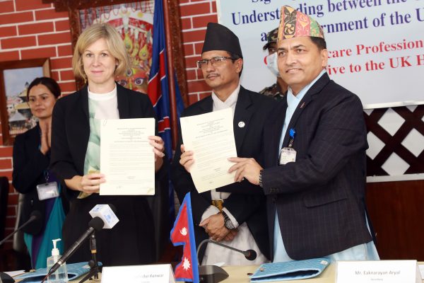 MoU signed with UK to recruit healthcare professionals from Nepal