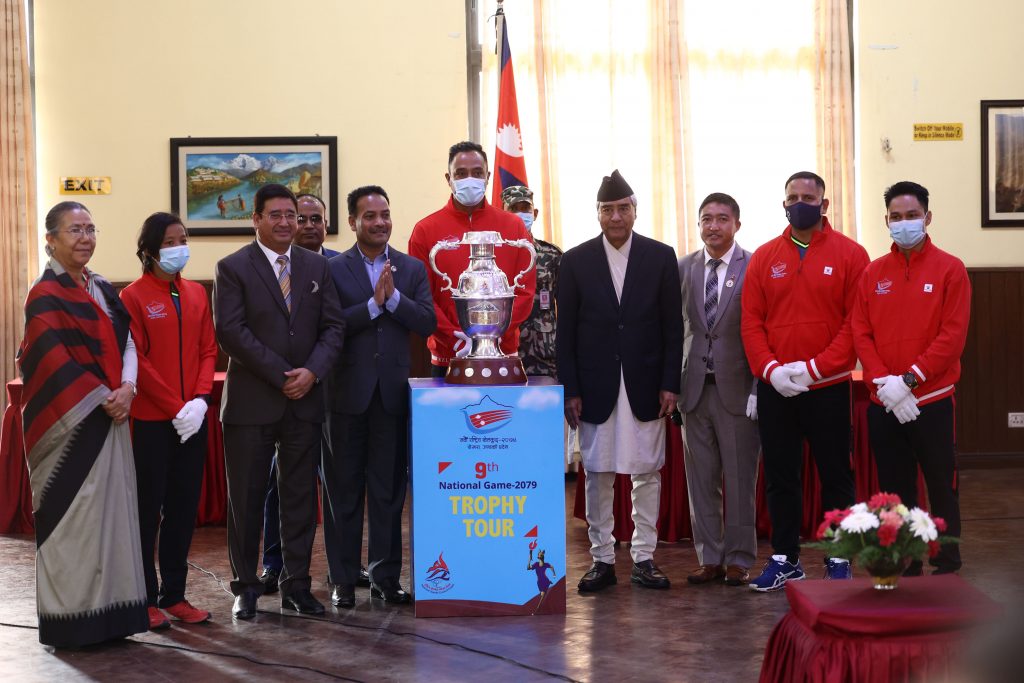Prime Minister Deuba unveils trophy of 9th National Games