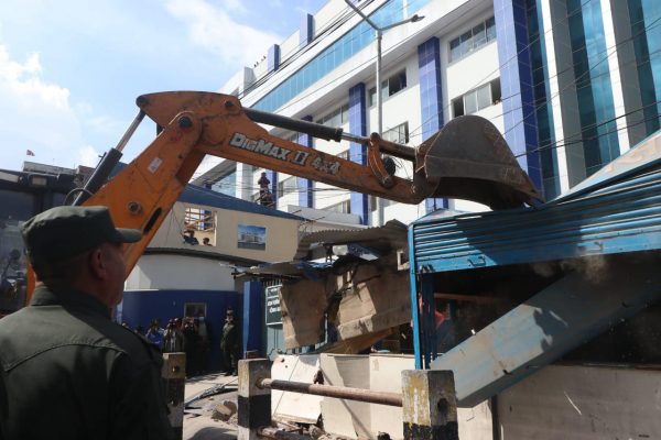 Illegal structures demolished around Bir Hospital premises