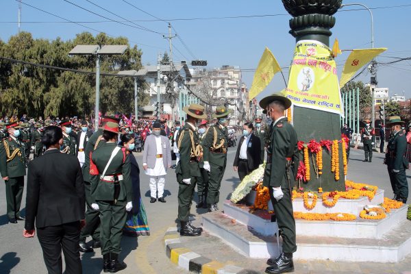 President Bhandari pays tribute to King Prithivi of Gorkha, the founding father of Nepal