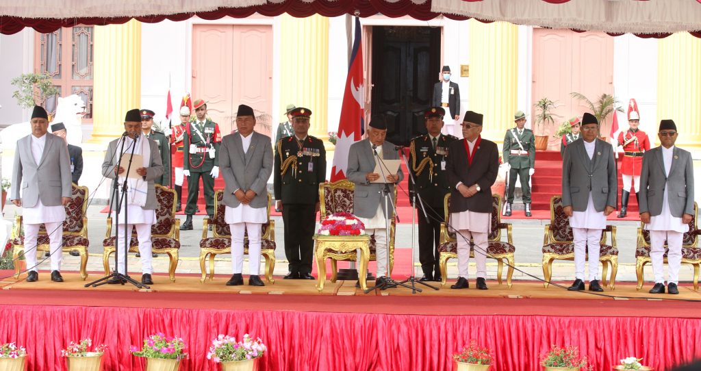 Vice President Yadav sworn in, assumes office at the Green House today
