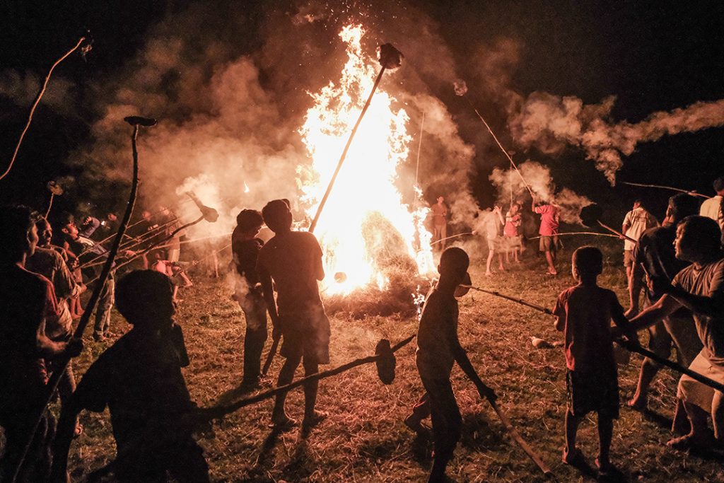 Tharu communities in Rajapur celebrate Holika Parva; Families welcome new fire into the hearth (Photo Feature)