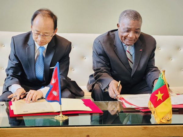 Nepal and Cameroon establish diplomatic ties, expanding Nepal’s diplomatic network to 180 nations