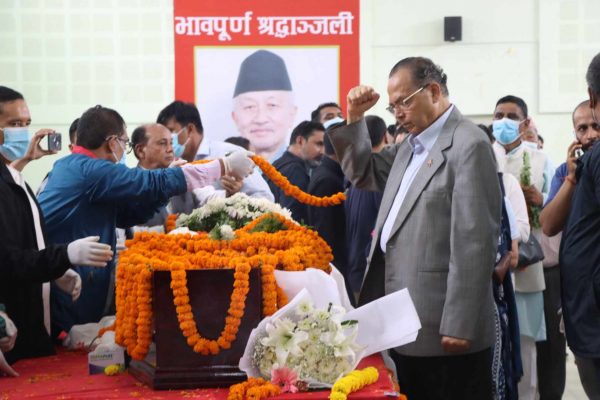 Leaders Remember Subash Chandra Nemwang: A United Tribute to a Respected Leader.