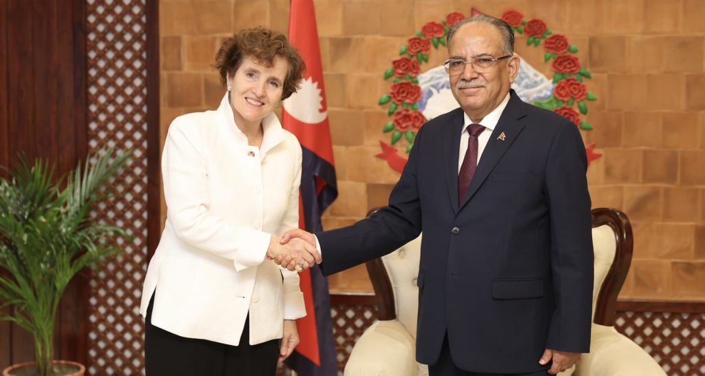 MCC CEO Alice calls on PM Prachanda