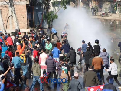 Clash Erupts in Balkhu Between CPN-UML Youth Union and Durga Prasai Group