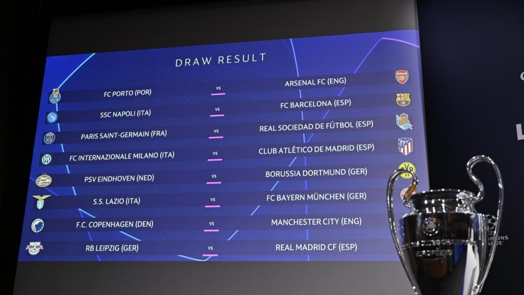 UEFA Champions League Round of 16 Draw Revealed
