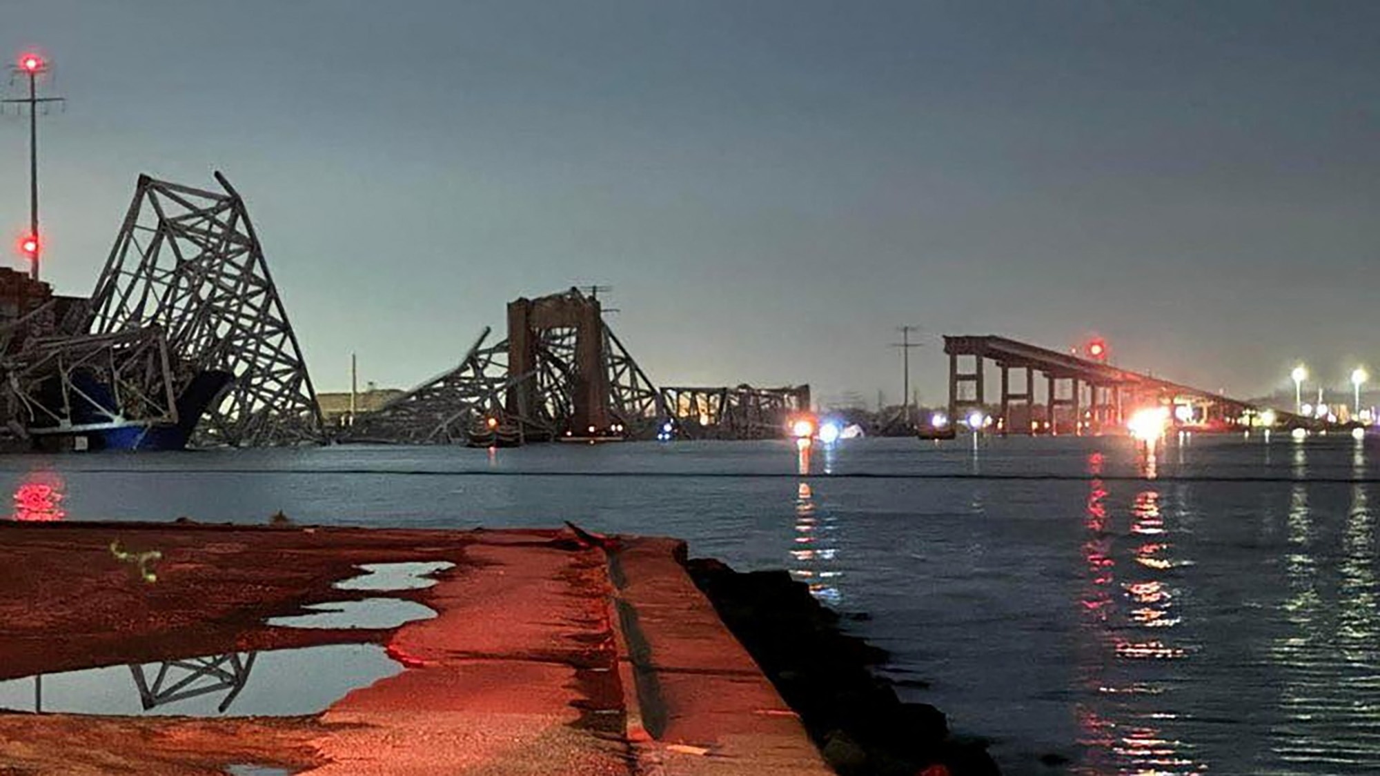 Tragedy Strikes as Singaporean Ship Collides with Francis Scott Key Bridge in Baltimore, USA