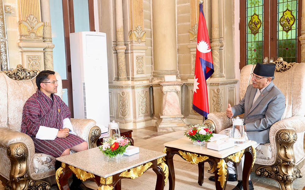 Bhutanese Agriculture Minister Meets Nepal’s PM Prachanda, Discusses Climate Change and Bilateral Relations