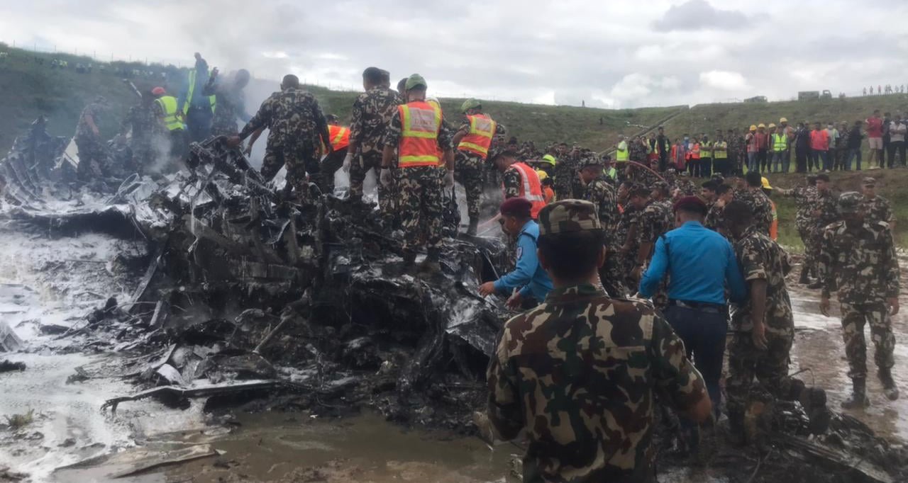 Sourya Air Flight Crashes at Tribhuvan International Airport, Eighteen Dead