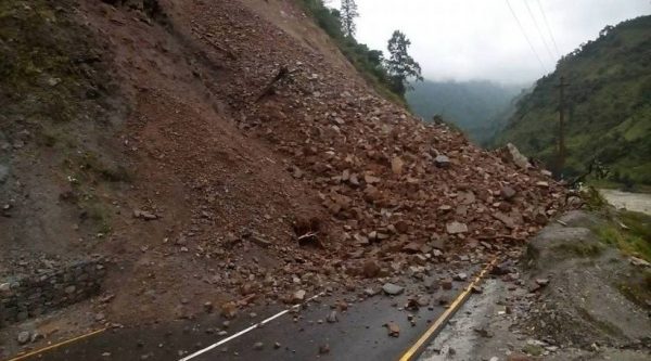 Car Buried in Landslide on Prithvi Highway in Dhading, Four Rescued Safely