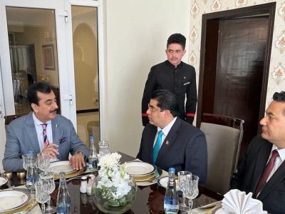 Lawmaker Ek Nath Dhakal met Pakistani Senate President Gilani