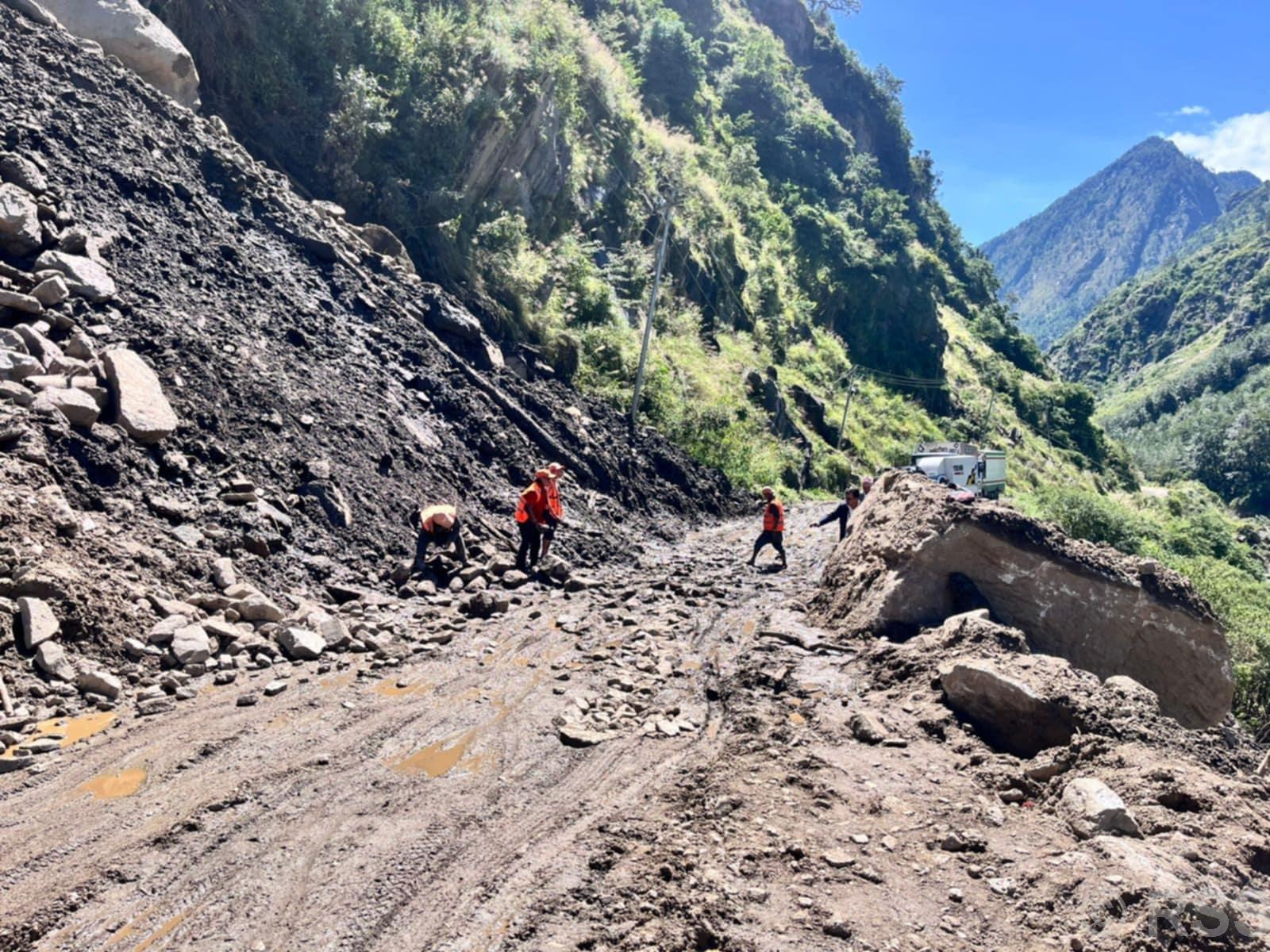 Syafrubensi-Rasuwagadhi Highway Reopens After Landslide Clearance in Rasuwa