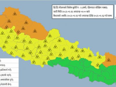 Snowfall and Rain Expected Across Nepal Starting Friday Evening