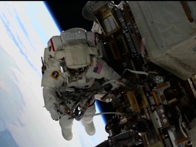 NASA Astronauts Conduct First Spacewalk After Eight Months on ISS