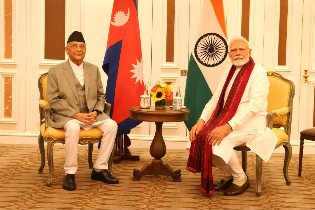 PM Oli Holds ‘Positive’ Talks with Indian PM Modi in Bangkok