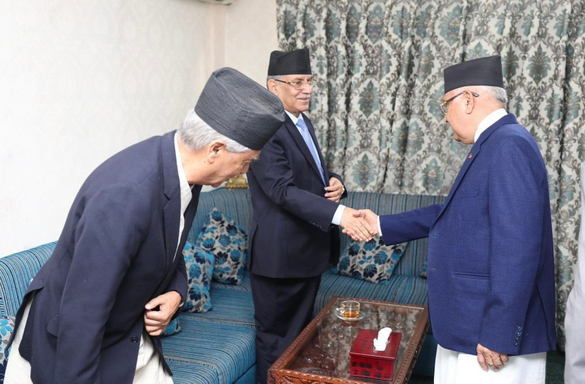 Prachanda Engages in High-Level Talks with UML Amid ‘Bed Rest’