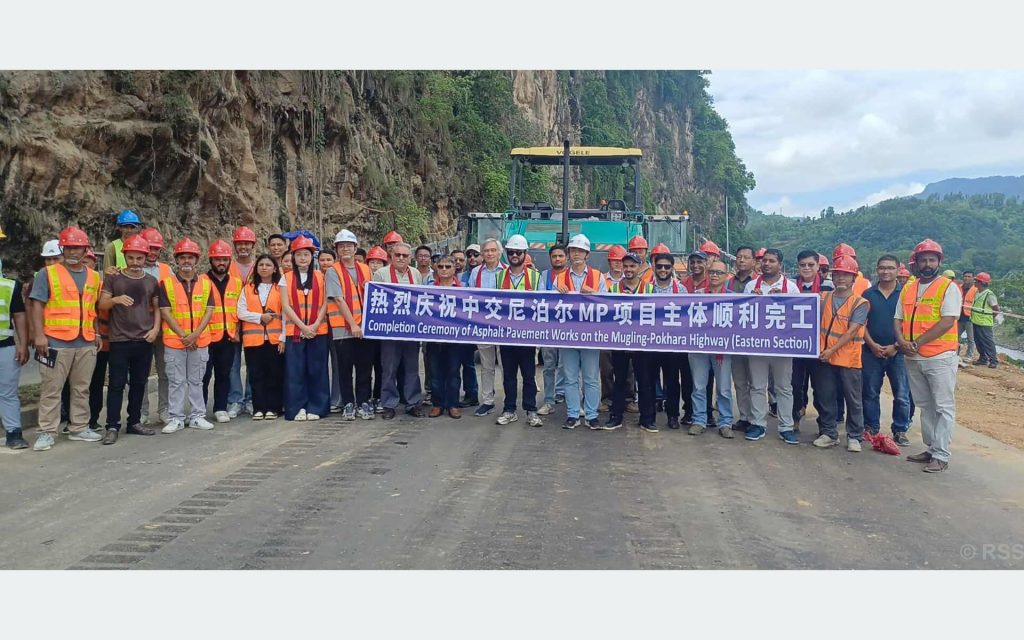 Blacktopping Completed on Eastern Section of Muglin-Pokhara Road
