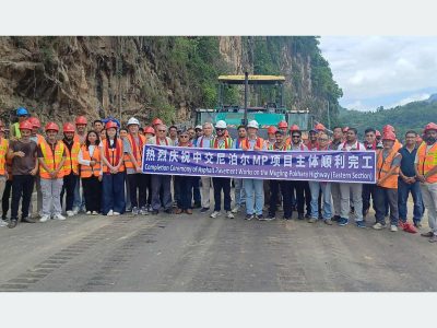 Blacktopping Completed on Eastern Section of Muglin-Pokhara Road