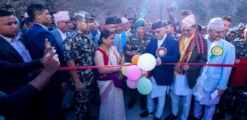 Oli Inaugurates Chuwakhola Bridge, Vows to Turn Karnali Corridor into Major Trade Route