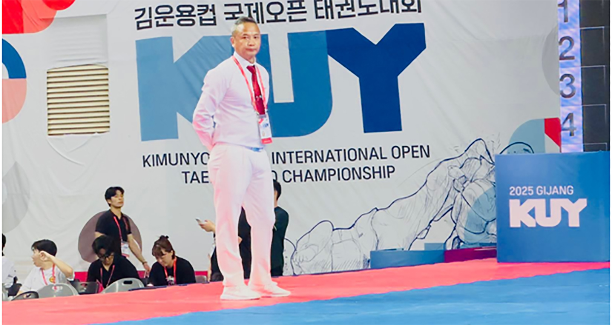 Raju Chhetri Shines as Referee at 2025 Kimunyong Cup Taekwondo Championship in Busan