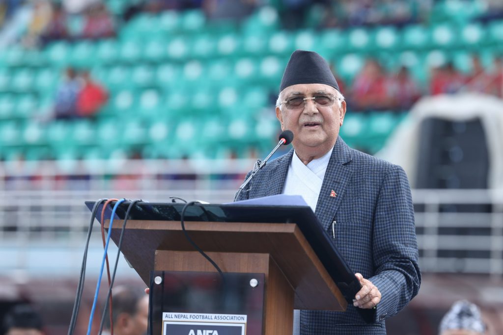 PM Oli Announces 50,000-Capacity Stadium in Bhaktapur, Vows Boost in Sports Infrastructure Nationwide