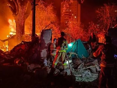 Russian Missile Hits Mykolaiv as Ukrainian Drone Sparks Fire in Sochi Oil Depot